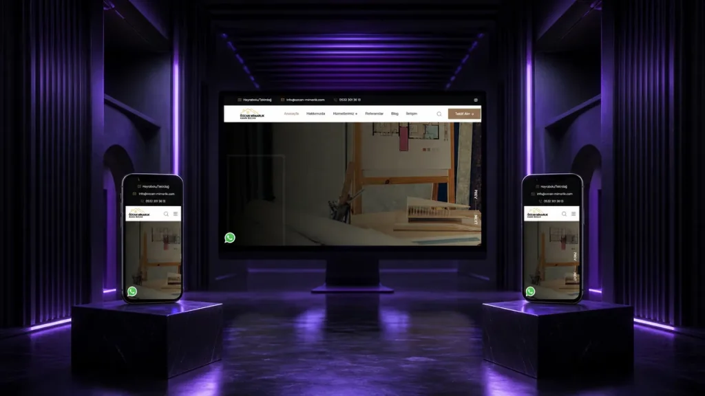 Özcan Mimarlık web sitesi tasarımı